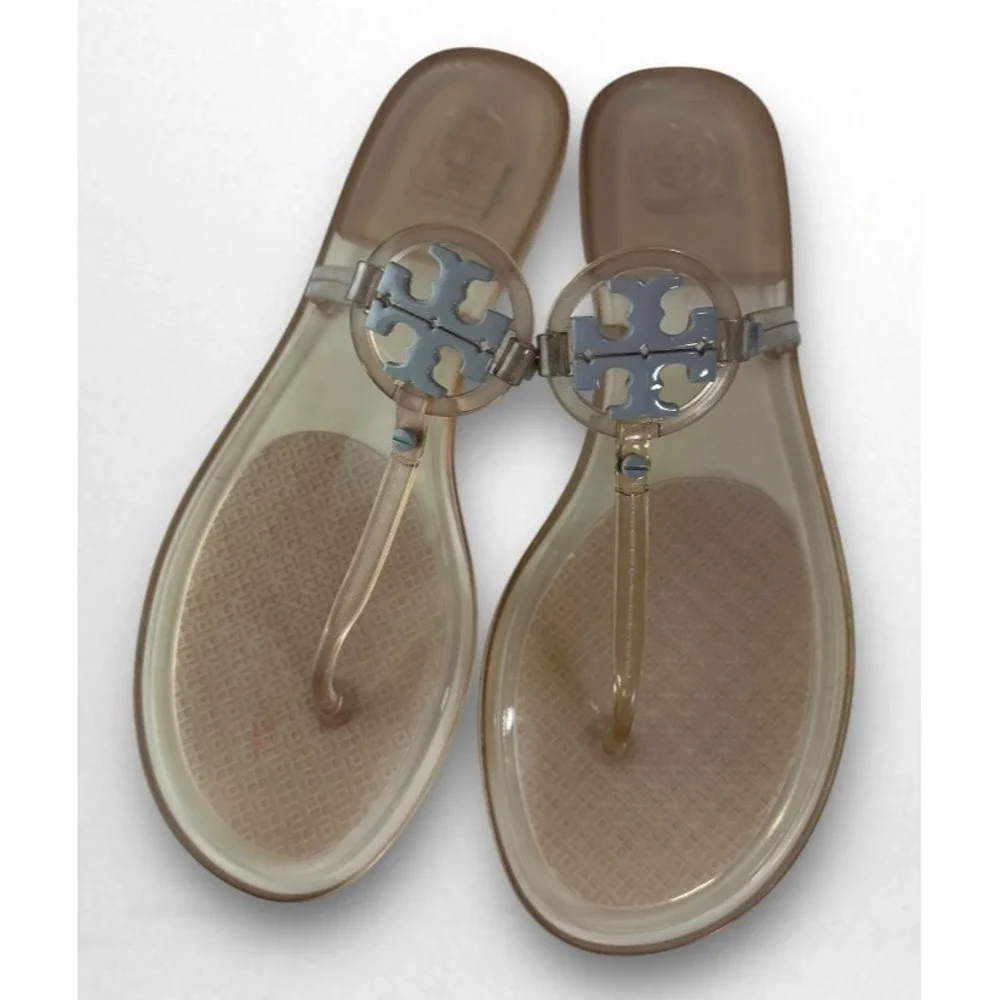 Tory Burch Mini Miller Jelly Thong Sandals Clear Flip Flops Womens Size 10M 10 - Picture 14 of 14